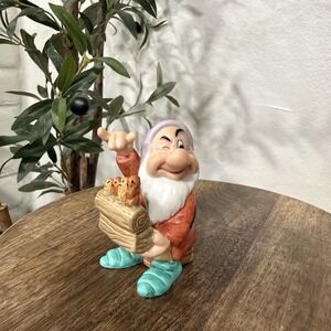VTG Disney Snow White & Seven Dwarfs GRUMPY Bisque Ceramic Figurine Sri Lanka
